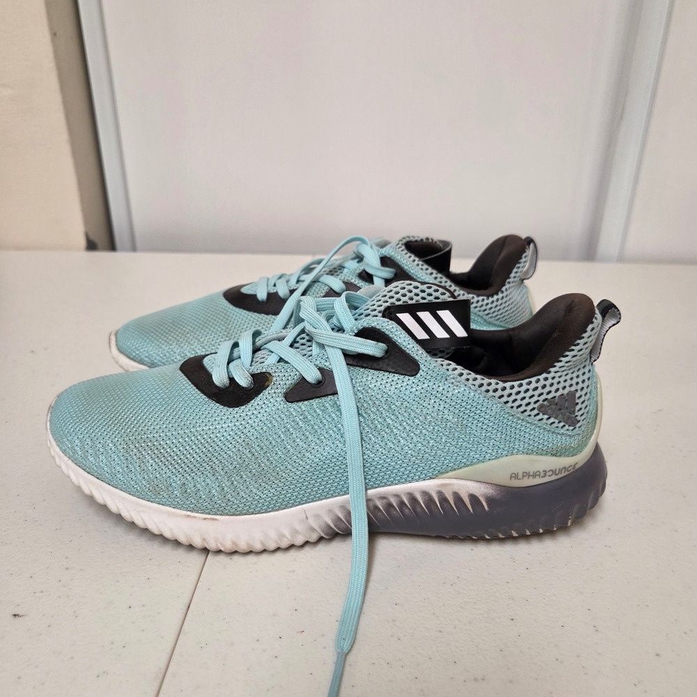Adidas Alphabounce EM Ice Mint Green Running Shoes Womens 7.5 B39429
